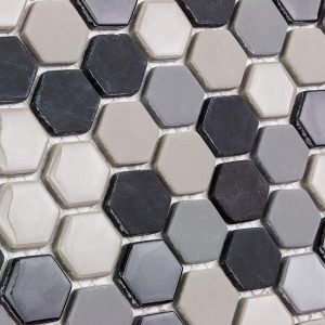 Recycled Glass mosaic Tile great for bathrooms and kitchen splashbacks