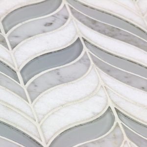 The perfect marble & glass tile combination for any bathroom or kitchen