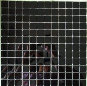 black stainless steel mosaic tile