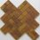 Copper herringbone mosaic metal wall tile