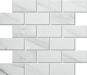 A beautiful subway tile made from porcelain. Can be used in bathrooms and kitchens.