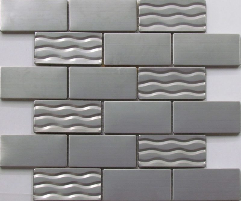 Metal stainless steel subway tile