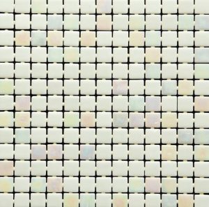 Mosaic glass tile for pools and splashbacks - in white colour