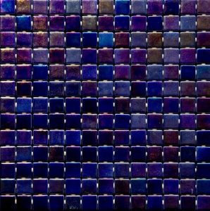 Mosaic glass tile for pools and splashbacks - in dark blue colour combination