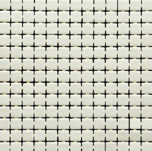 Mosaic glass tile for pools and splashbacks - in white colour