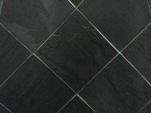 Beautiful slate tile in colour black. Perfect natural stone tile for kitchen and bathroom