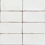 A handmade white gloss ceramic subway tile. Perfect wall tile for kitchens and bathrooms