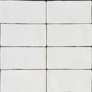 A matt white ceramic wall tile. This subway tile is perfect for kitchen and bathroom splashbacks