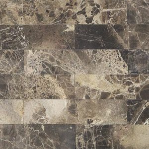 A subway wall tile in dark colours. This marble wall tile suits bathroom walls and kitchen walls.