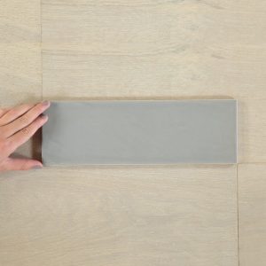 A grey ceramic subway tile. The perfect tile for use in kitchen and bathroom splashbacks