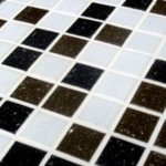 Pool tile and splashback tile in whote and black colour