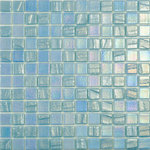 A great mixture of blue colours a glass tile for pools and splasbacks