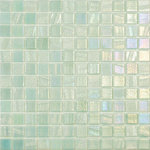 A great white glass mosaic tile for splashbacks and pools