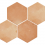 Handmade Moroccan terracotta hexagon tile