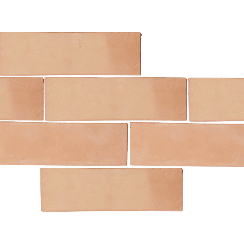 A mexican subway tile made from terracotta. The perfect subway wall tile for kitchen splashbacks and bathroom walls..