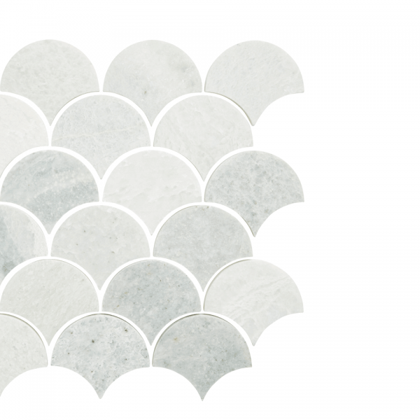 The perfect fishscale subway tile for your kitchen splashback or bathroom wall