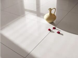 A ceramic tile is made of 