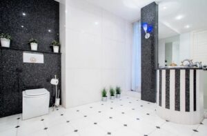 Porcelain tiles being used in bathroom flooring as they are easy to clean