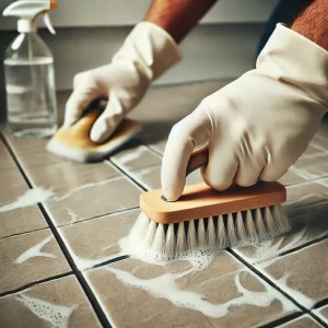 Scrubbing tiles